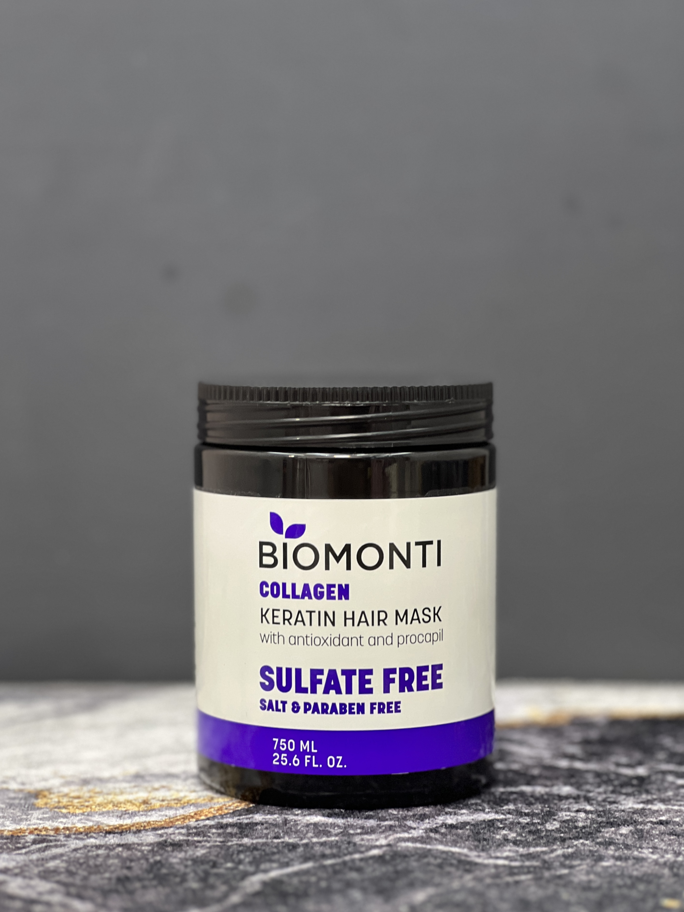 ماسک مو  بدون سولفات و نمک کراتینه بیو مونتی biomonti  حاوی کلازن 750 میل