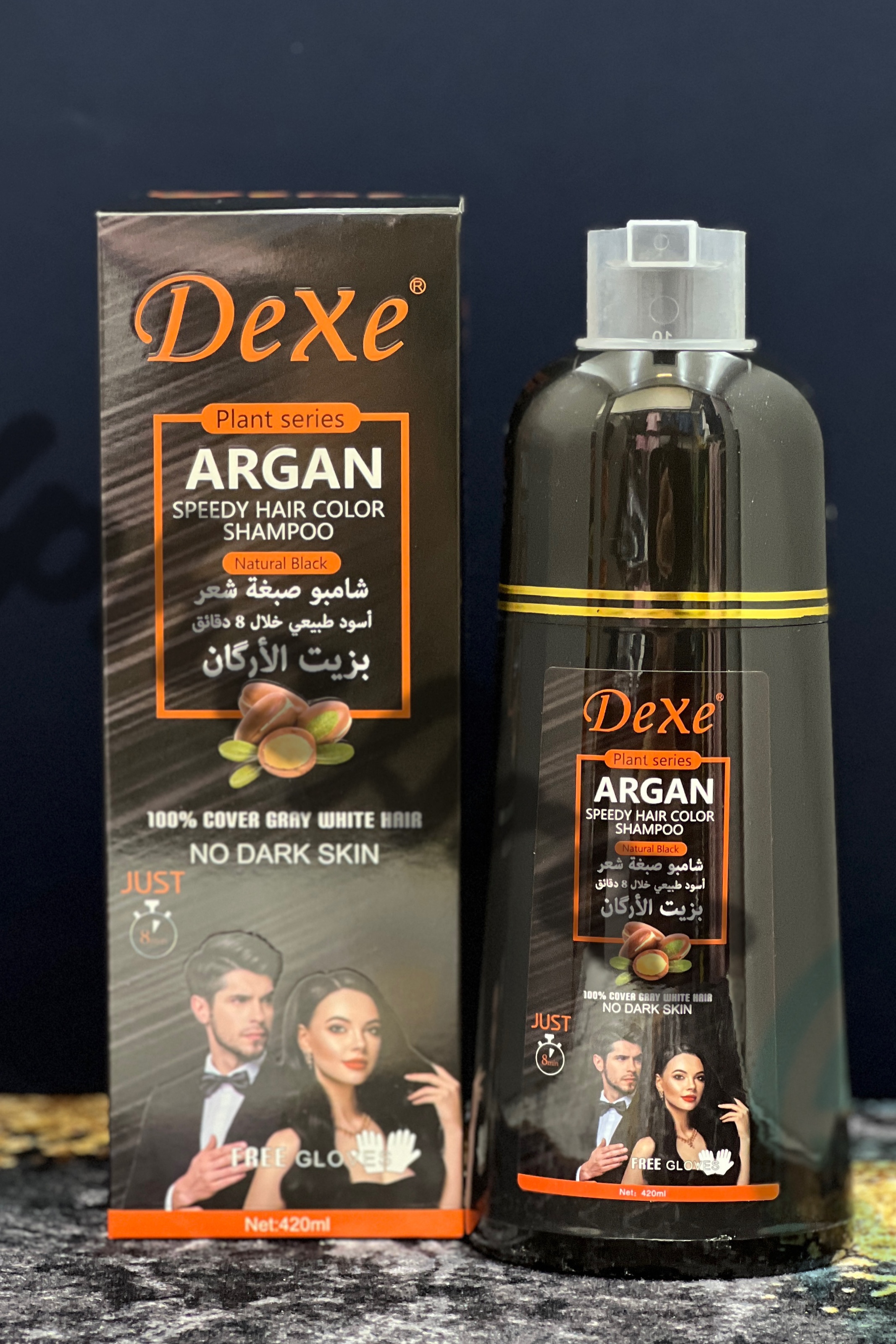 شامپو رنگ موی مشکی دکسی طبیعی حجم 420 میل