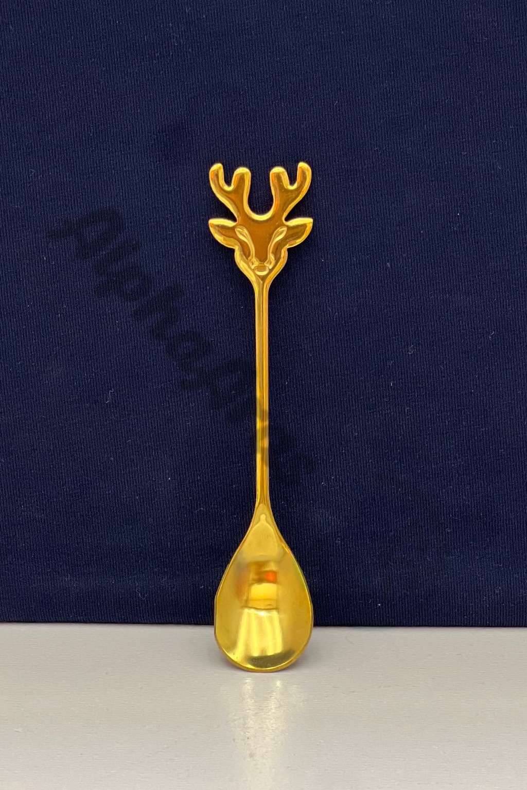 قاشق چای خوری طلایی گوزنی کد 1606