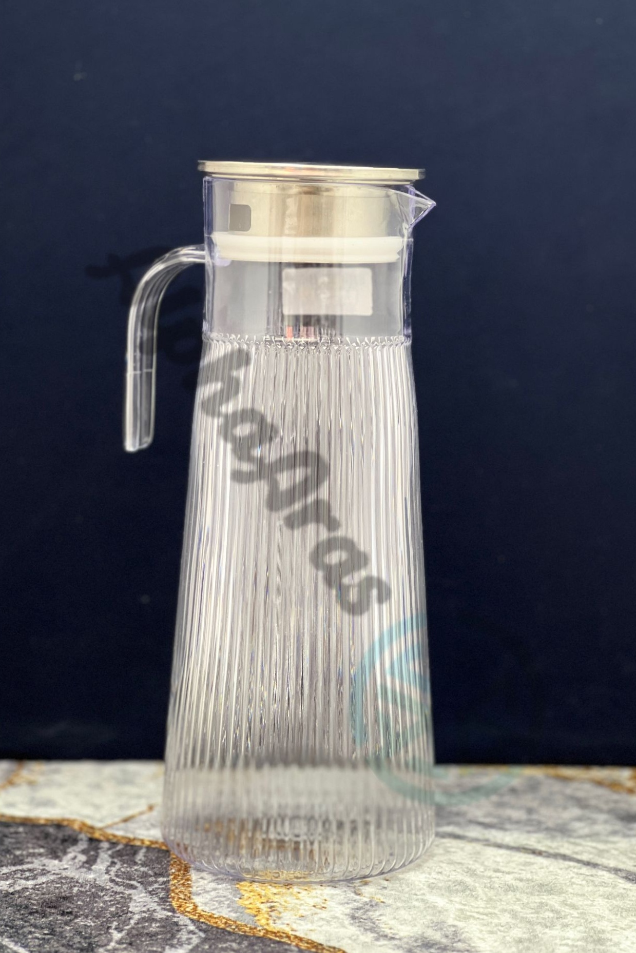پارچ پلاستیکی شفاف طرح برجسته