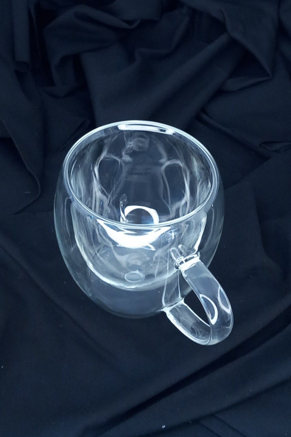 لیوان دوجداره دسته دار pyrex