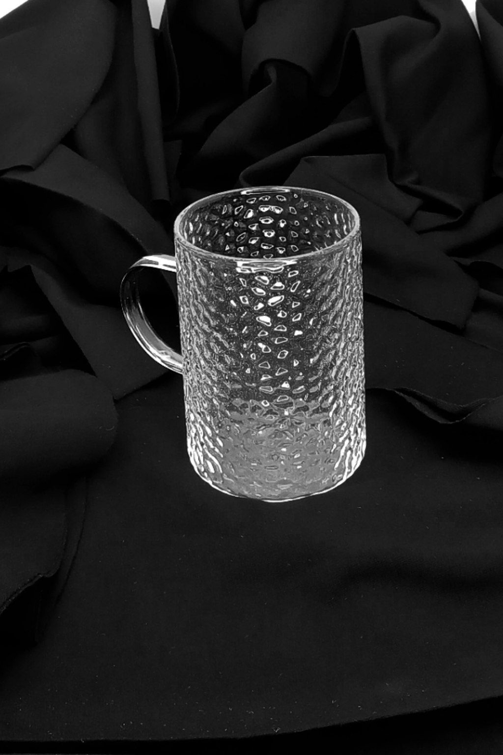 لیوان پیرکس pyrex glass  دسته طلایی